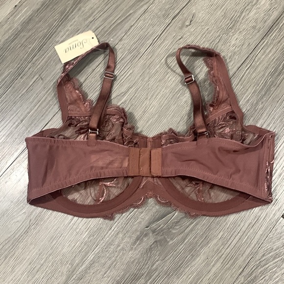 SOMA Sensuous Lace Unlined Nutmeg Underwire Bra NWT size 34C - Picture 7 of 10